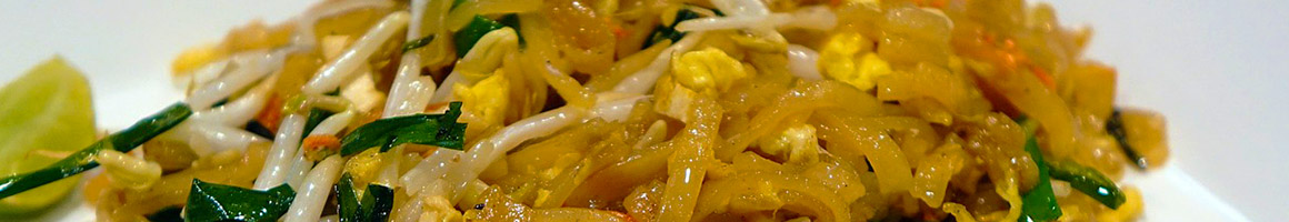 Eating Asian Fusion Thai at Thai Dishes Wilshire restaurant in Santa Monica, CA.